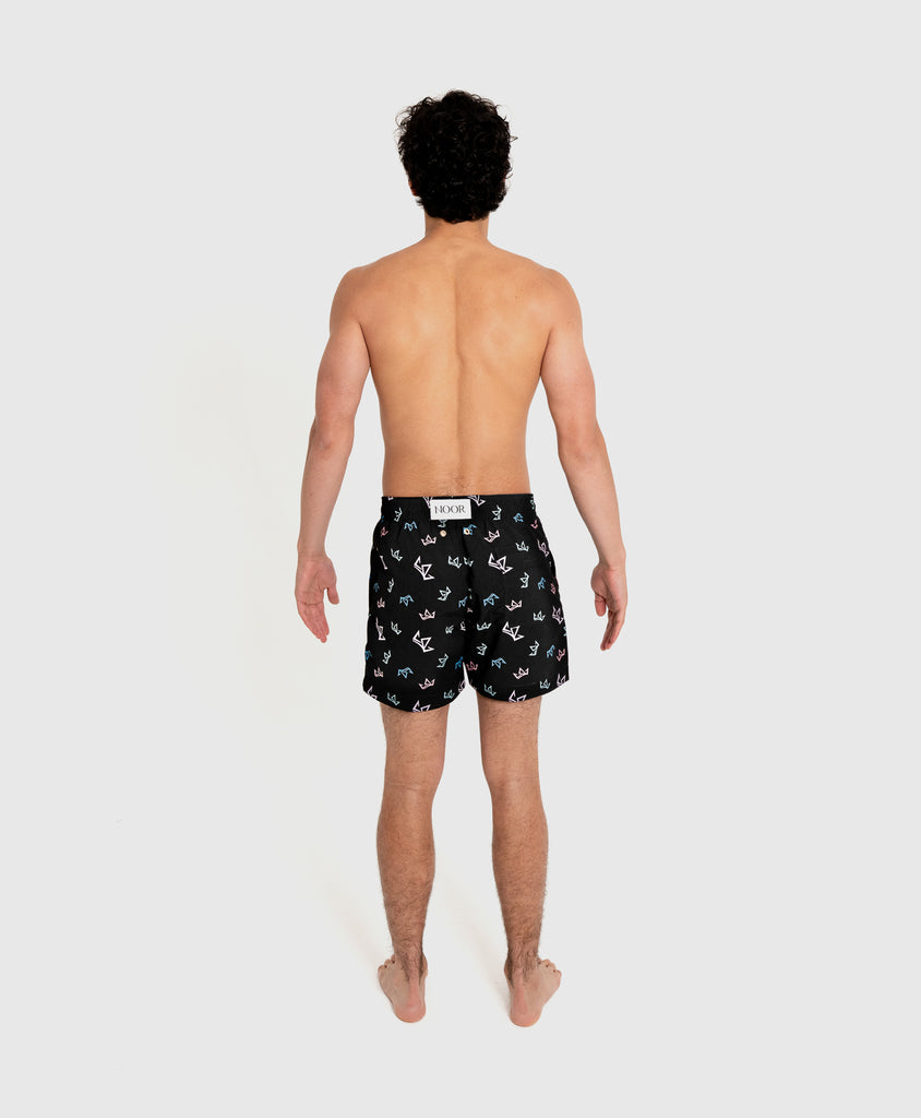 End Style Crown Print Jet Coastal Swim Short