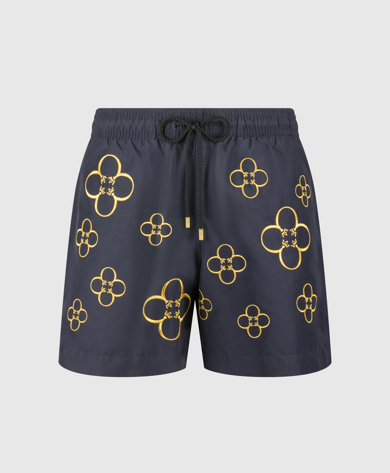 End Style Fiore Navy Swim Short 18K Gold Embroidery - Limited Edition