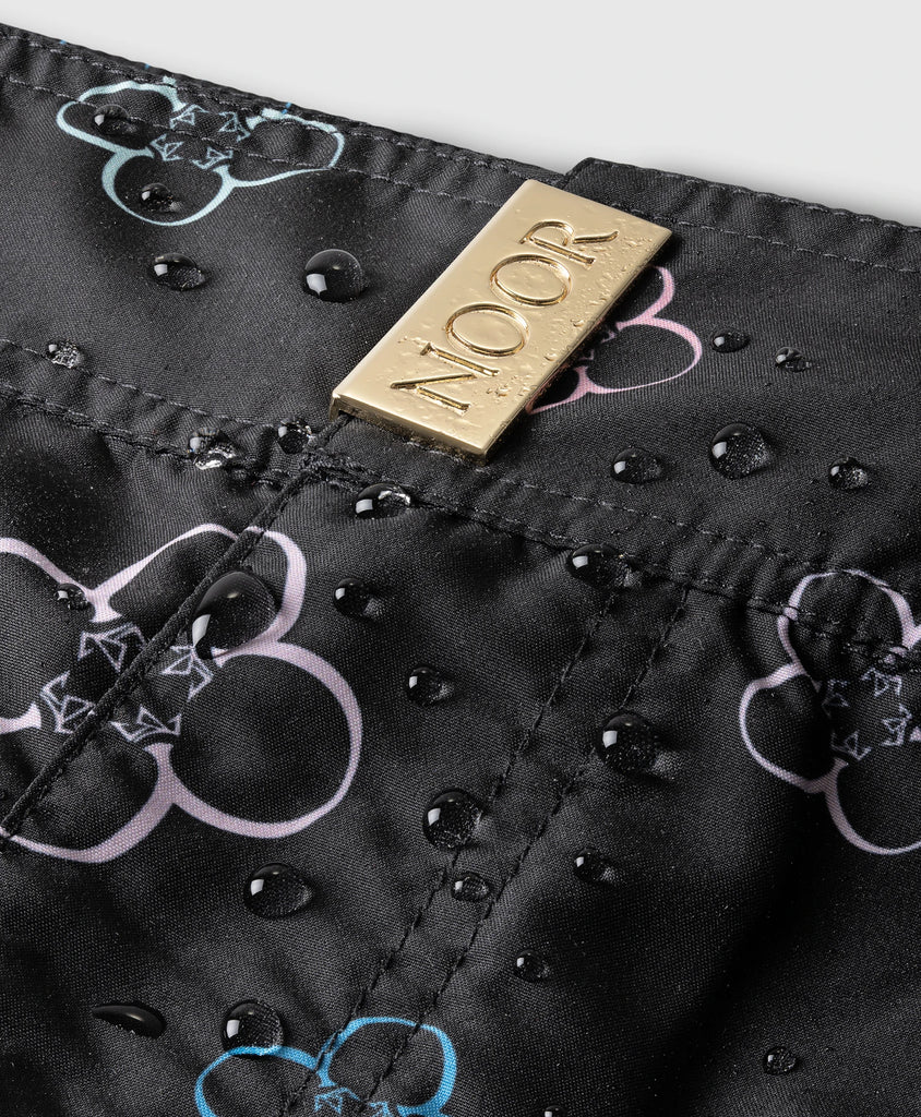 Prince Noir Luxe Fiore Print Swim Short